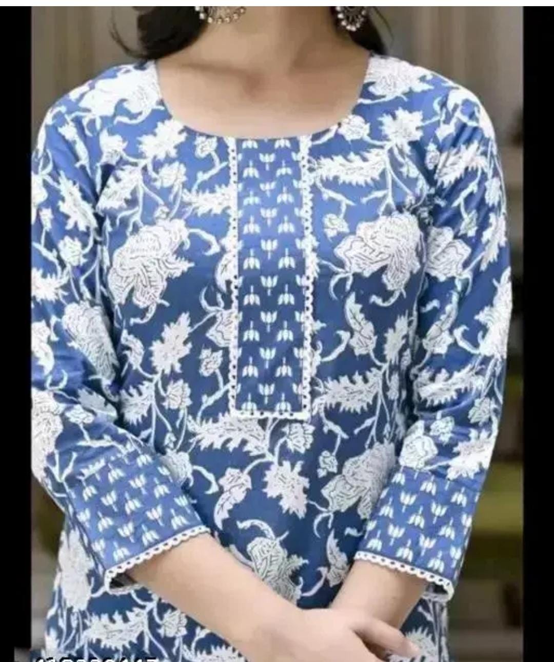 Women's Floral Round No Dupatta Kurta Sets