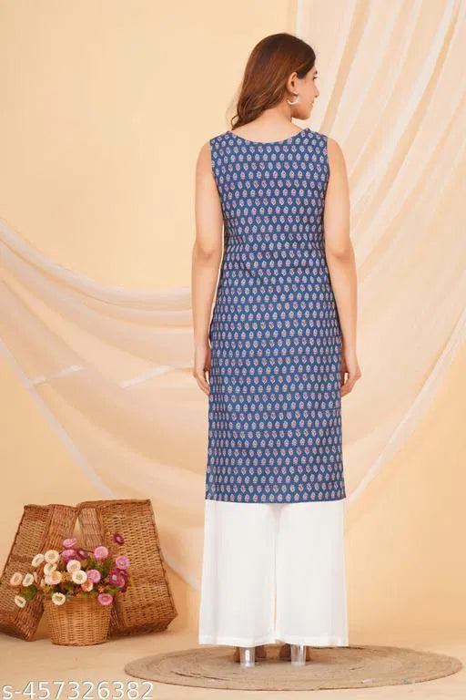 DAILY WEAR FANCY KURTI/CASUAL SLEEVELESS KURTI