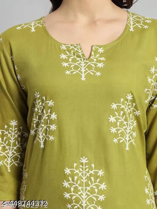 Green Short Kurti For Girls and Women
