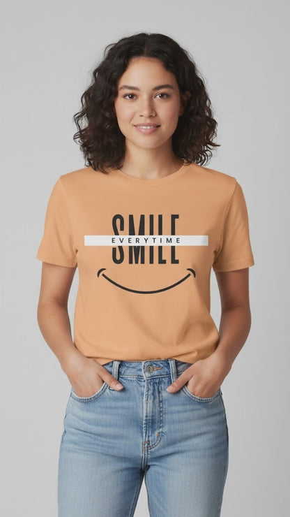 Smile Women Half T-Shirt