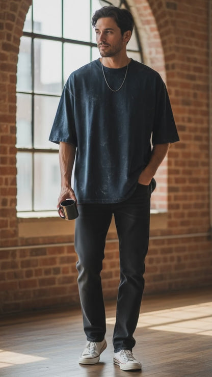 Men's Acid Washed Oversized Tee